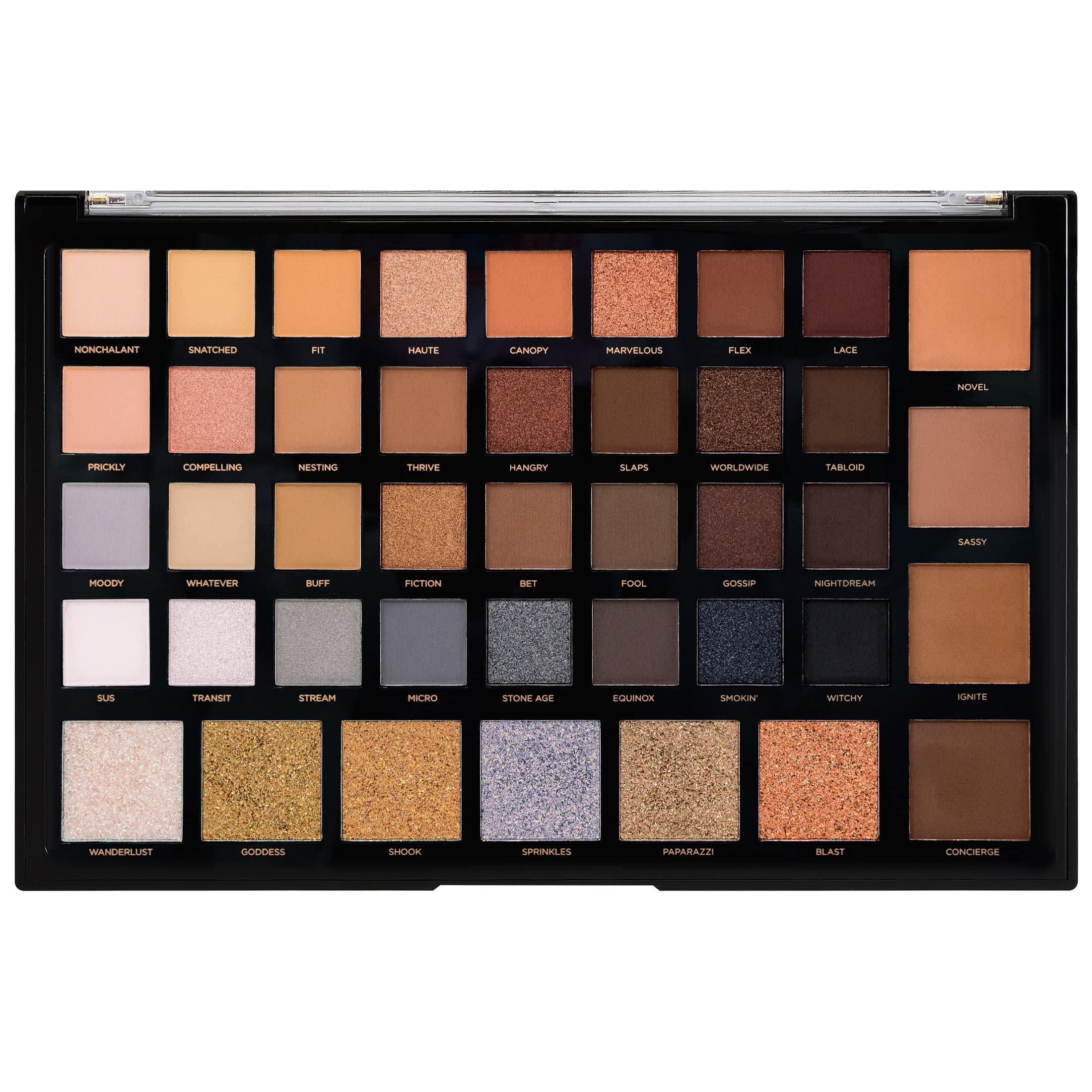 Profusion Cosmetics Profusion Cosmetics Moonstone 42 Shade Palette Matte Satin Shimmer Metallic Nude Smoky Eyeshadow Pallete Beauty Cosmetics Highly Pigment Powder Long Lasting Blendable
