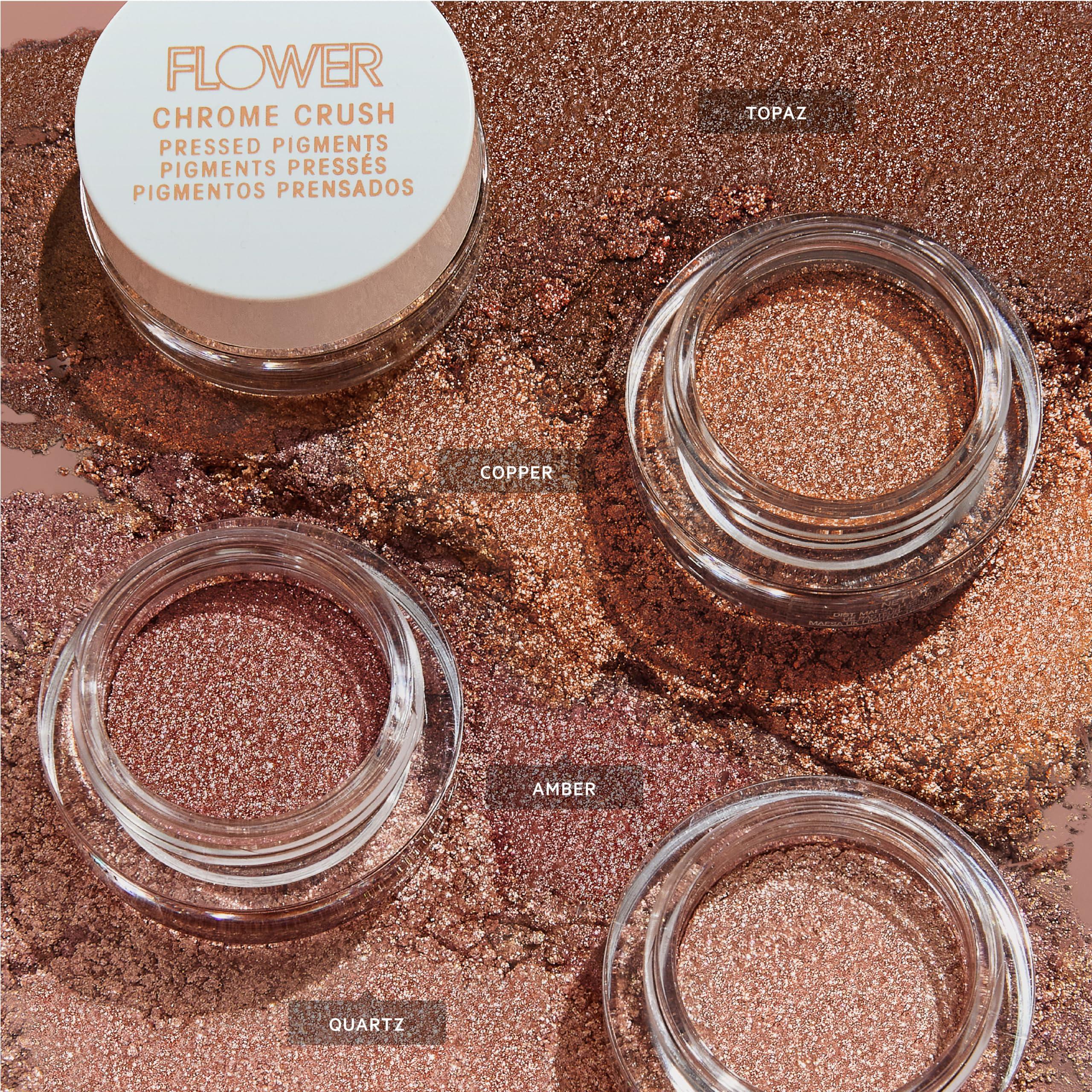 FLOWER BEAUTY FLOWER BEAUTY By Drew Barrymore Chrome Crush Eyeshadow - Gel Powder + Buildable Formula - Shimmer + Glitter - Eyeshadow Topper (Copper)