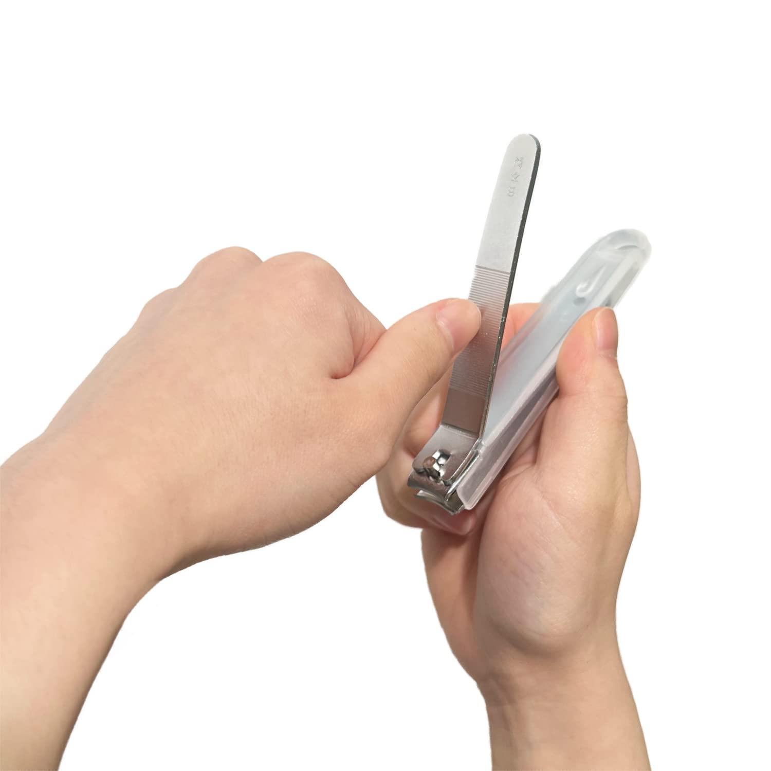 KAKUSEE Kakusee Nail Clippers (with Cover) Made by Seki Craftsmen Japanese Style Ultra Sharp Sturdy Fingernail and Toenail Clipper Cutters SS-11