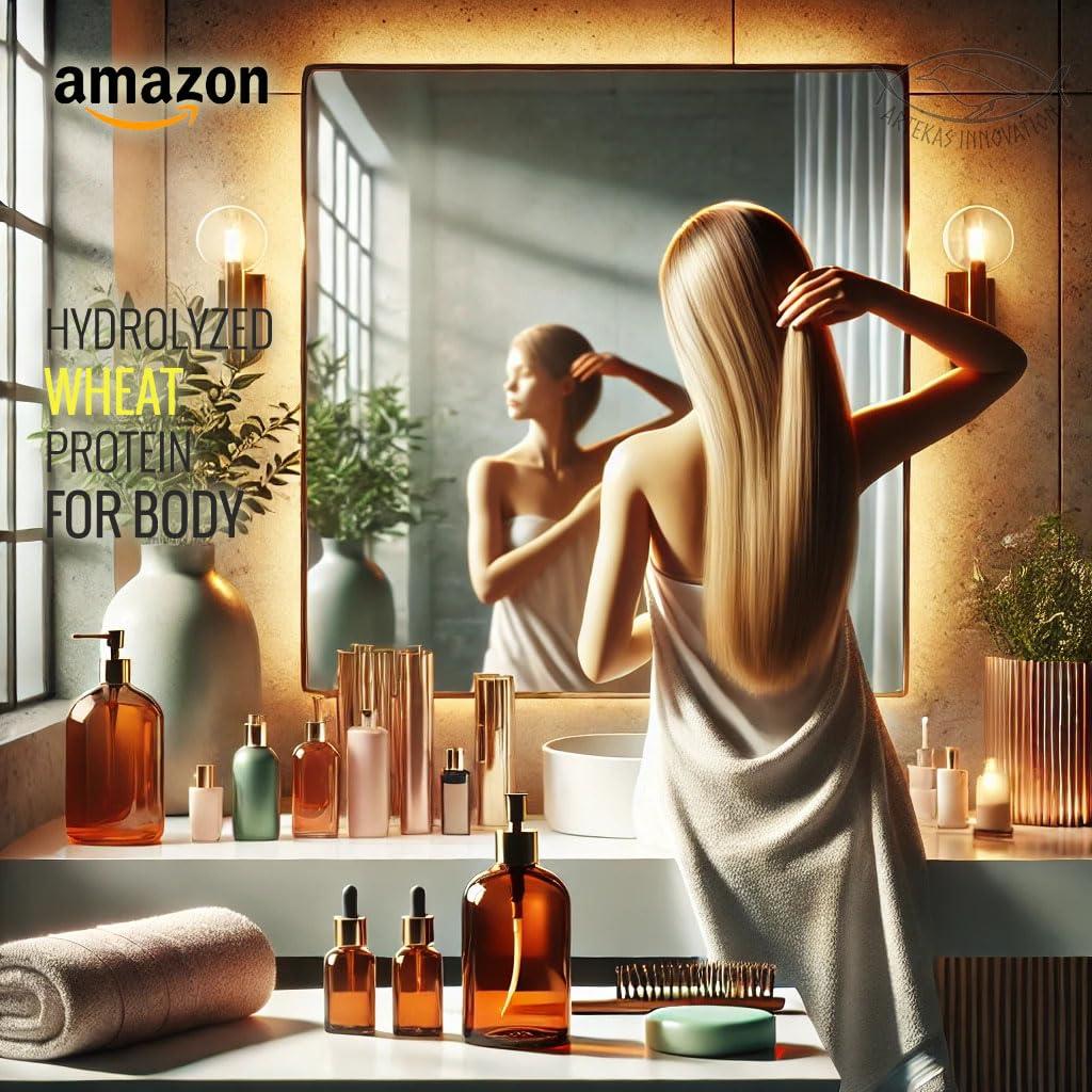 Artekas Innovation Artekas Innovation - HYDROLYZED WHEAT PROTEIN - Liquid - for Homemade Hair, Skin, Body Wash, Shampoos, Conditioners - 1.00 Oz