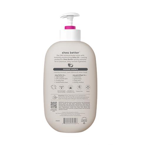 eos eos Shea Better Body Lotion- Coconut Waters, 24-Hour Moisture Skin Care, Lightweight & Non-Greasy, Made with Natural Shea, Vegan, 16 fl oz