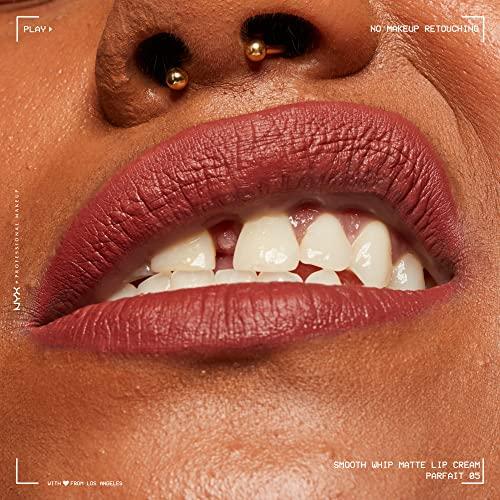 NYX PROFESSIONAL MAKEUP NYX PROFESSIONAL MAKEUP Smooth Whip Matte Lip Cream, Long Lasting, Moisturizing, Vegan Liquid Lipstick - Parfait (Midtone Red Nude)