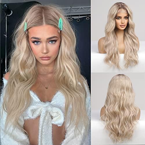 Long blonde clearance lace front wig