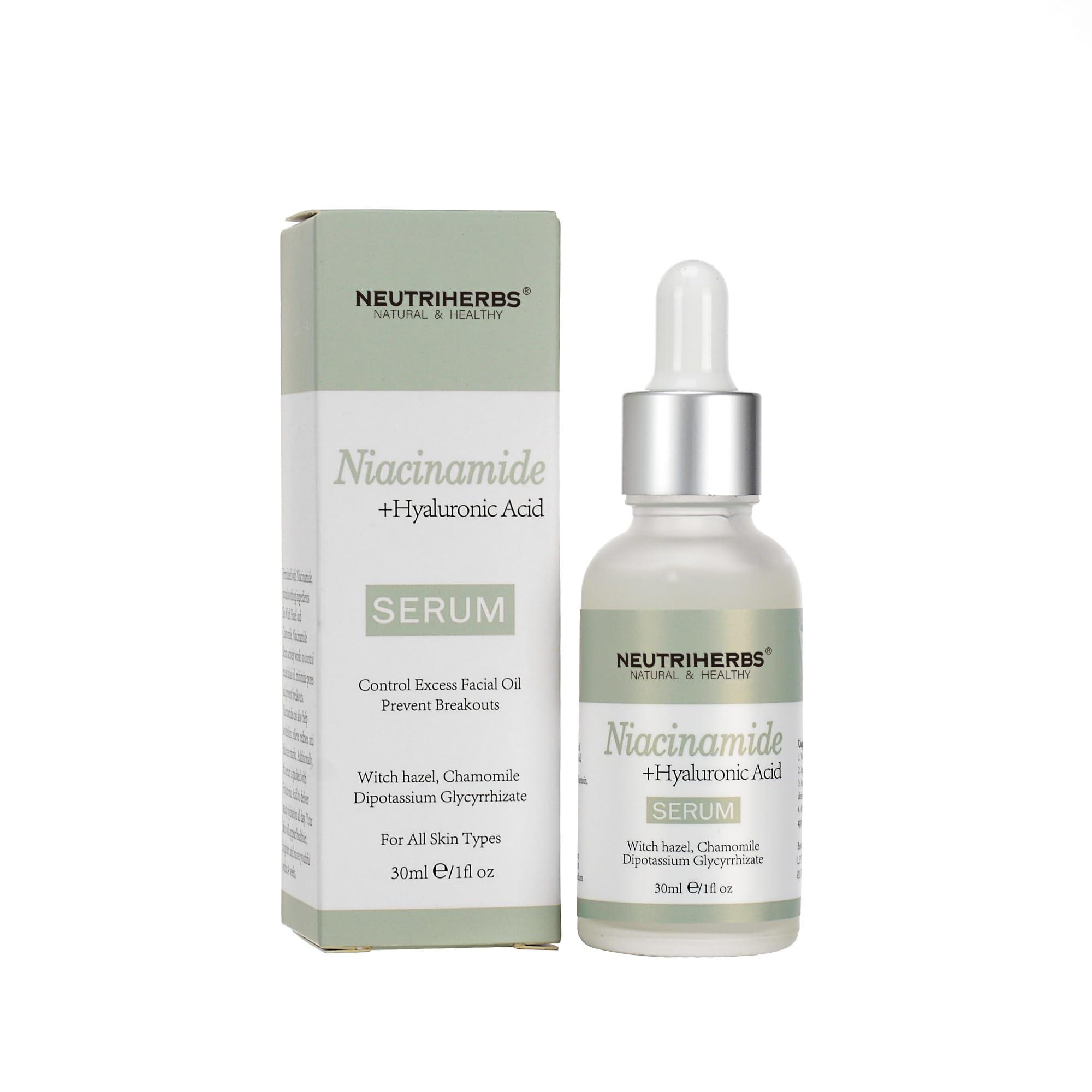 Neutriherbs Neutriherbs 4% Niacinamide Serum for Face the Ordinary + HA,Effectively Work to Control Excess Facial Oil, Minimize the Pores and Prevent Breakouts, Best Niacinamide Serum For Oily Skin