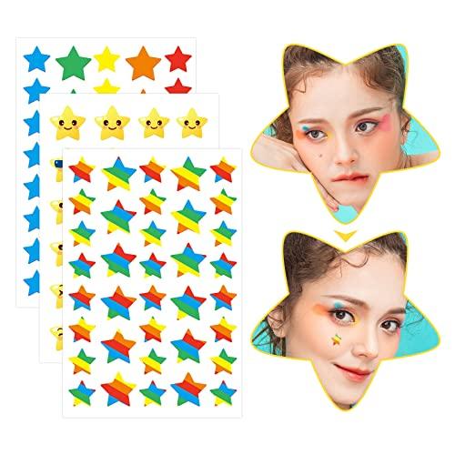 Yecuce Yecuce Pimple Patches(96pcs), Star Shaped Hydrocolloid Acne Cover Patches for Face Body, Rainbow Emojis Zit Patches and Pimple Stickers for Acne Healing