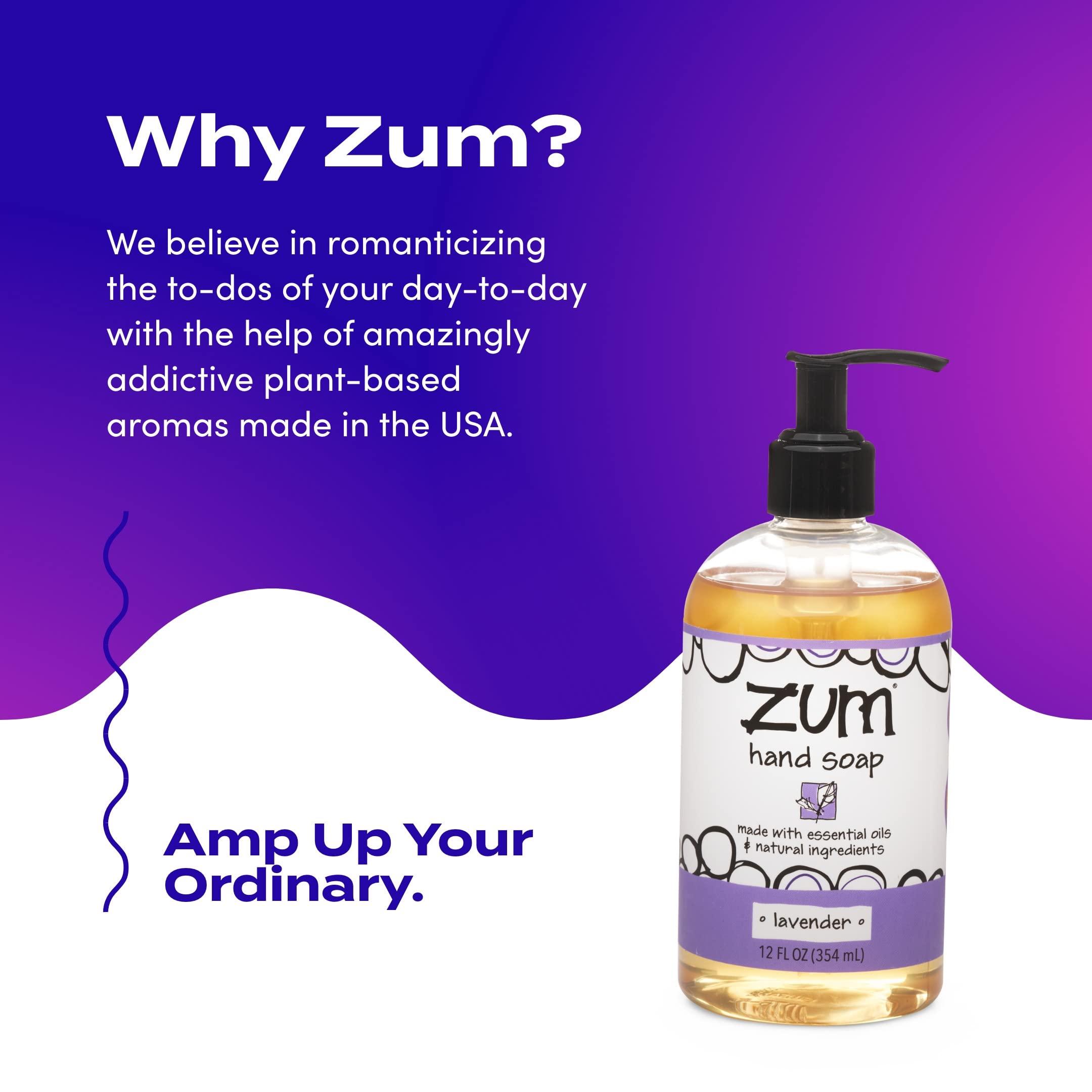 Zum Zum Indigo Wild Hand Soap - Natural Liquid Hand Soap - for Bathroom & Kitchen - Lavender Scent - 12 oz (4 Pack)