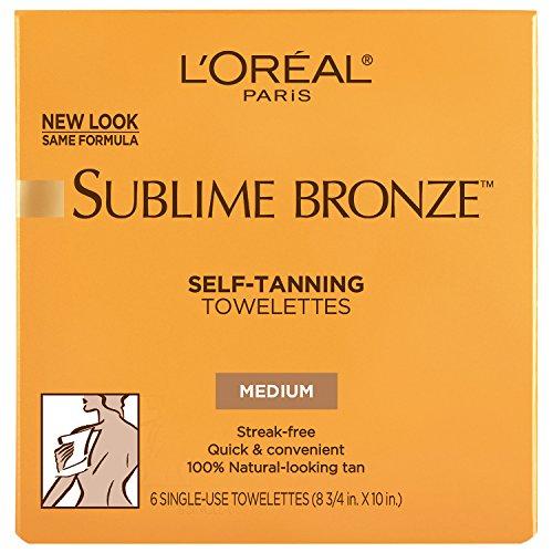 L'Oréal Paris L\'Oreal Paris Sublime Bronze Self Tanning Towelettes, Streak-Free, Natural Looking Tan, 6 ct