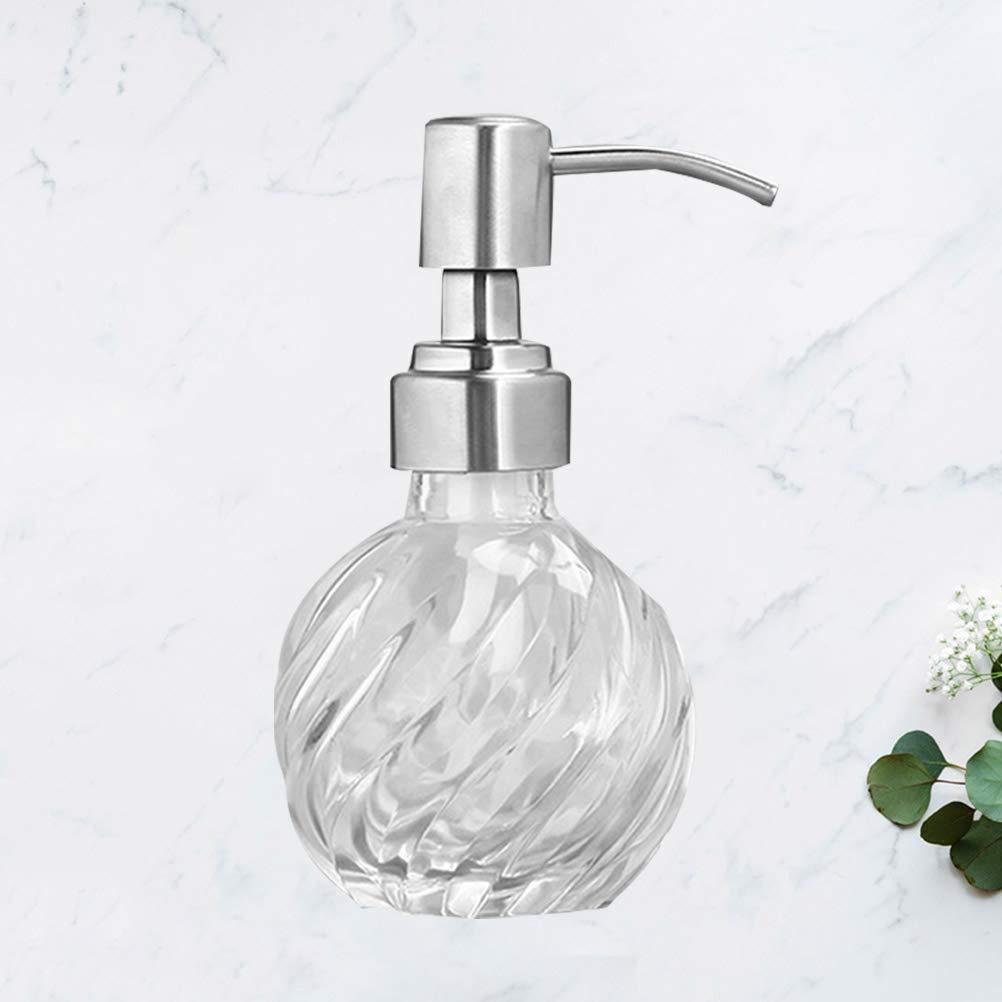 Hemoton Hemoton Glass Pump Bottle refillable Pump Bottle Glass Dispenser Travel Pump Bottle Travel Shampoo Bottles refillable Shampoo Bottles Glass Bottles Empty Pump Bottles handwashing Fluid