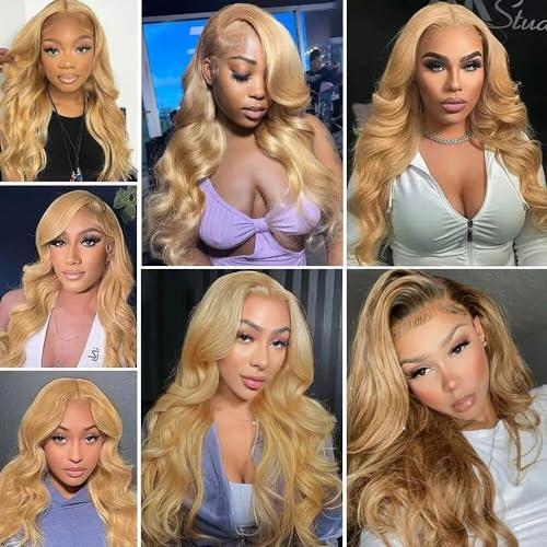 Raivide Color #27 Bundles Honey Blonde Body Wave Human Hair Bundles 26 26 26 Inch Peruvian Color #27 Body Wave Bundles Human Hair Honey Blonde Bundles Hair Extensions