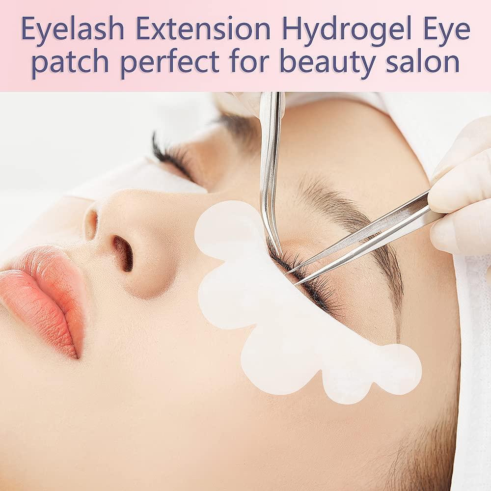 myaokue-up 50 Pairs Eye Gel Pads, Lint Free Under Eye Patches for Eyelash Extensions, Premium Eye Mask Beauty Tool Kit (Pink)