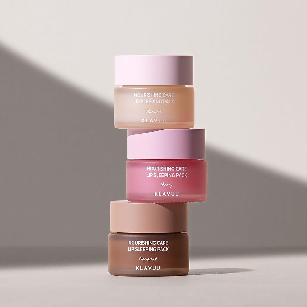 KLAVUU Klavuu Lip Mask Sleeping Pack (0.7oz) Overnight Deep Hydrating Korean Lip Balm Treatment for Very Dry, Chapped Lips | Lip Lightening & Plumping with Instant Hydration | Gentle Exfoliating (Coconut)