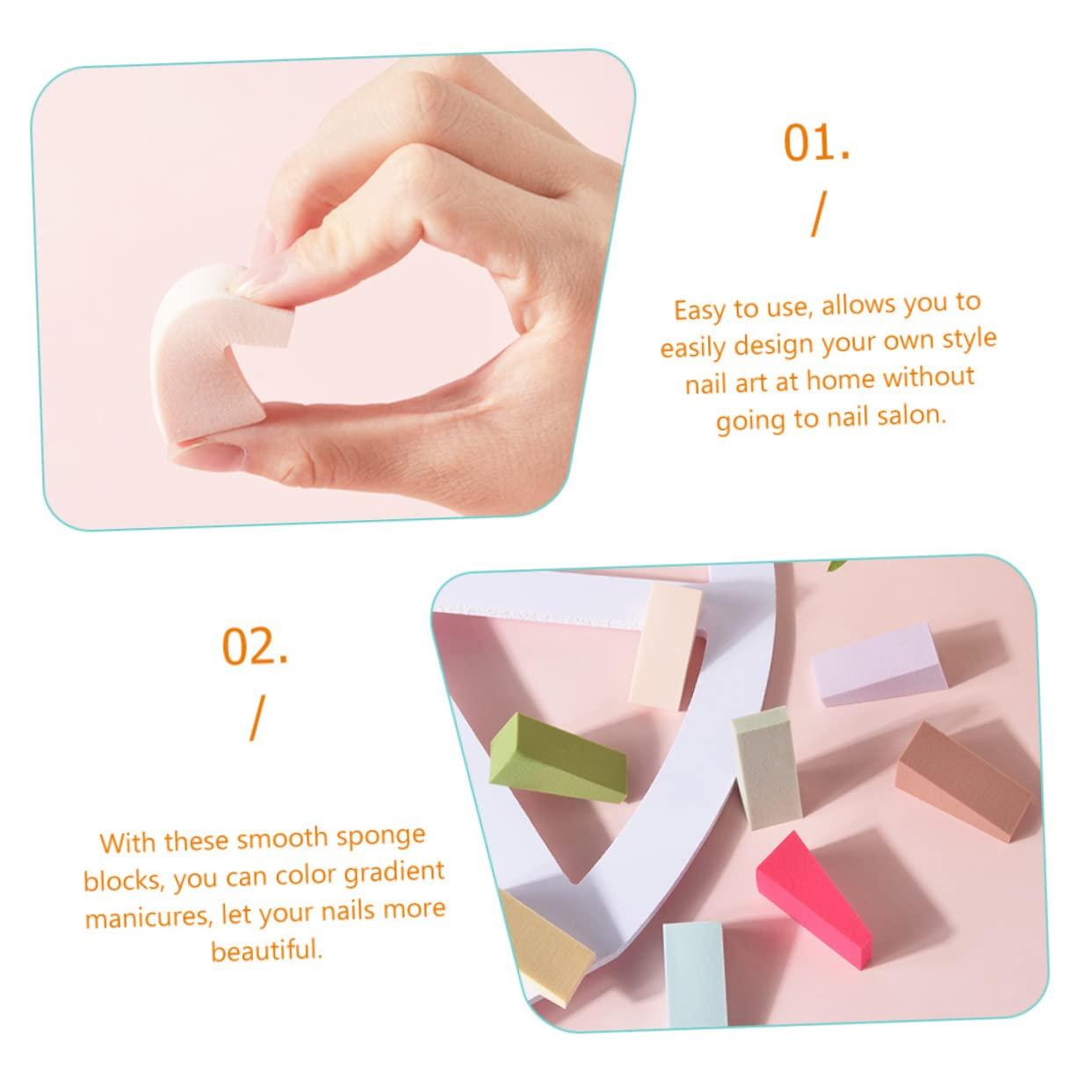 Beavorty Beavorty 5sets Finger Sponge Daubers Set for Nail Art Sponges Nail Smudging Gradient Sponge Soft Sponges for Manicure Art Tools 24pcs*5