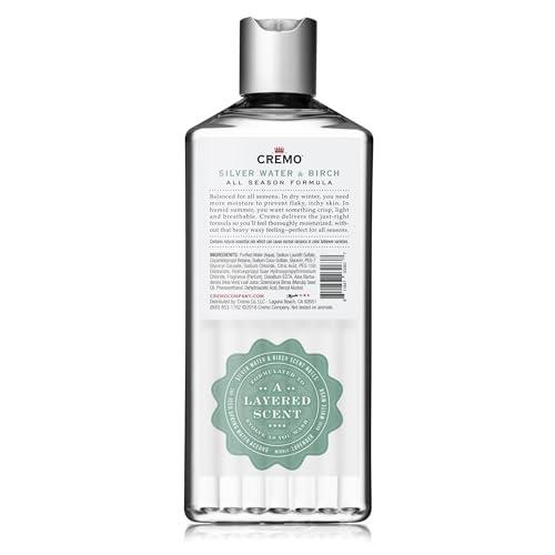 Cremo Cremo Men\'s Body Wash Bundle with Silver Water & Birch and Bourbon & Oak Scents, 16 Fl Oz Each