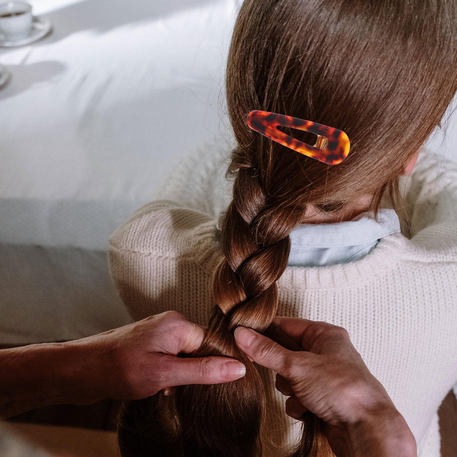 FRCOLOR 3pcs Hair Clip Womens Hair Accessories Flat Hair Barrettes Acrylic Hair Accessories Hair Snap Pins New Year Hair Pin Resin Hair Barrettes Bobby Pins Girl Side Clip Seamless