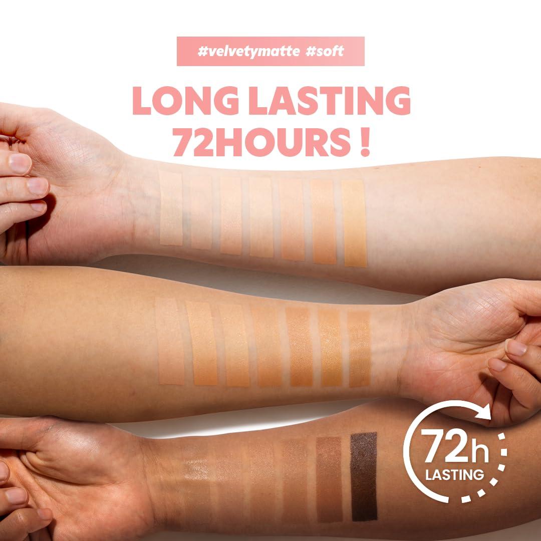 TIRTIR TIRTIR Mask Fit All Cover Pink Cushion Foundation | High Coverage, Velvety Matte Finish, Lightweight, Flawless, Corrects Redness, Korean Cushion, Pack of 1 (0.63 oz.), #21N Ivory