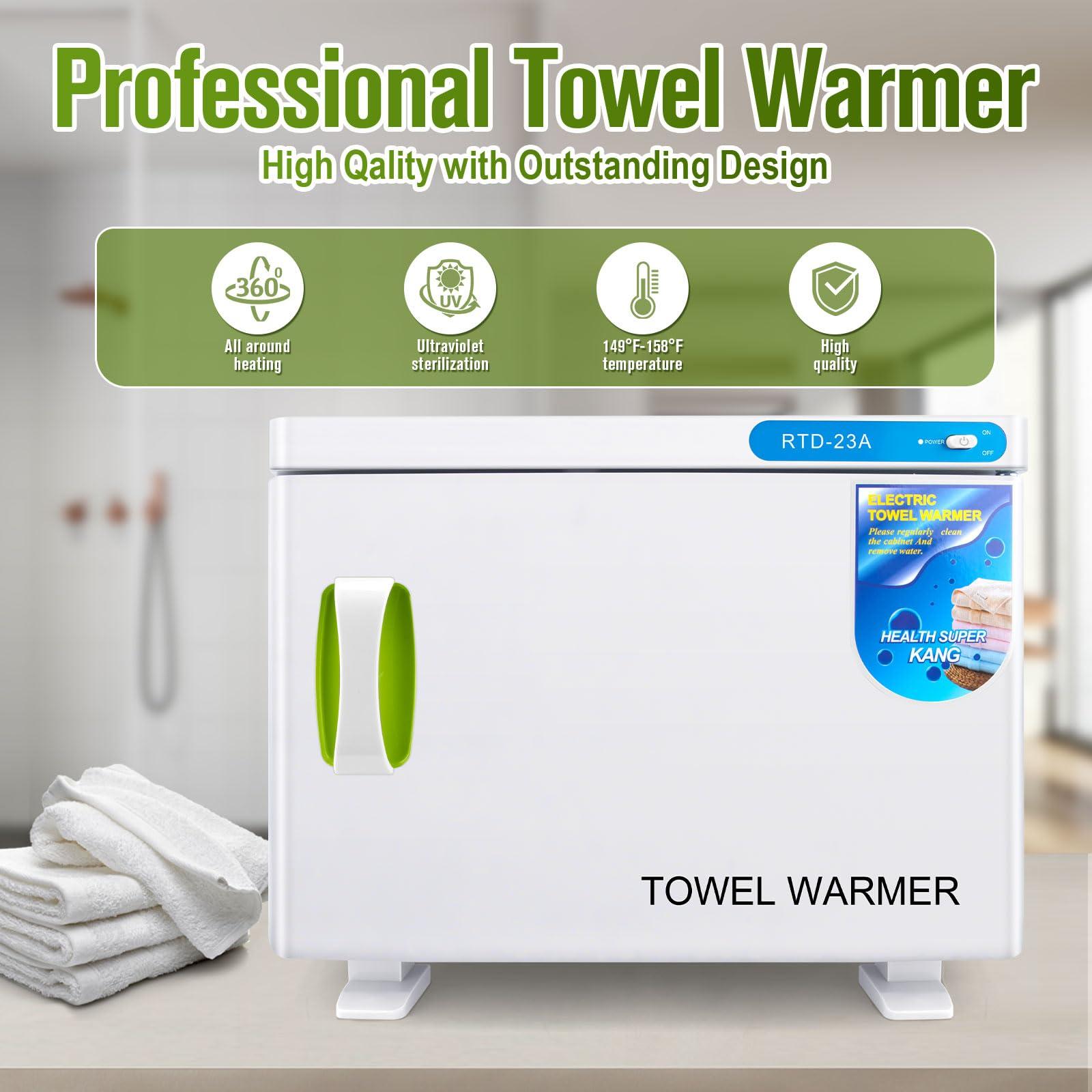 9TH SHOP Hot Towel Warmer, 23L Hot Towel Cabinet, 2-in-1 Heated Towel Warmer for Facials Spa Estheticians Massage Salon Heats Up Quick Towel Heater