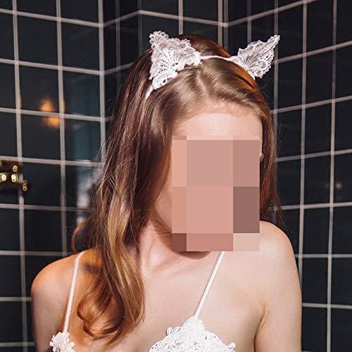 Xelue FF Xelue FF Women Kids Sweet Lace and Metal Cat Ears Headband Hair Hoop Hair Band Headdress for Cosplay Halloween Party (Cat ear)