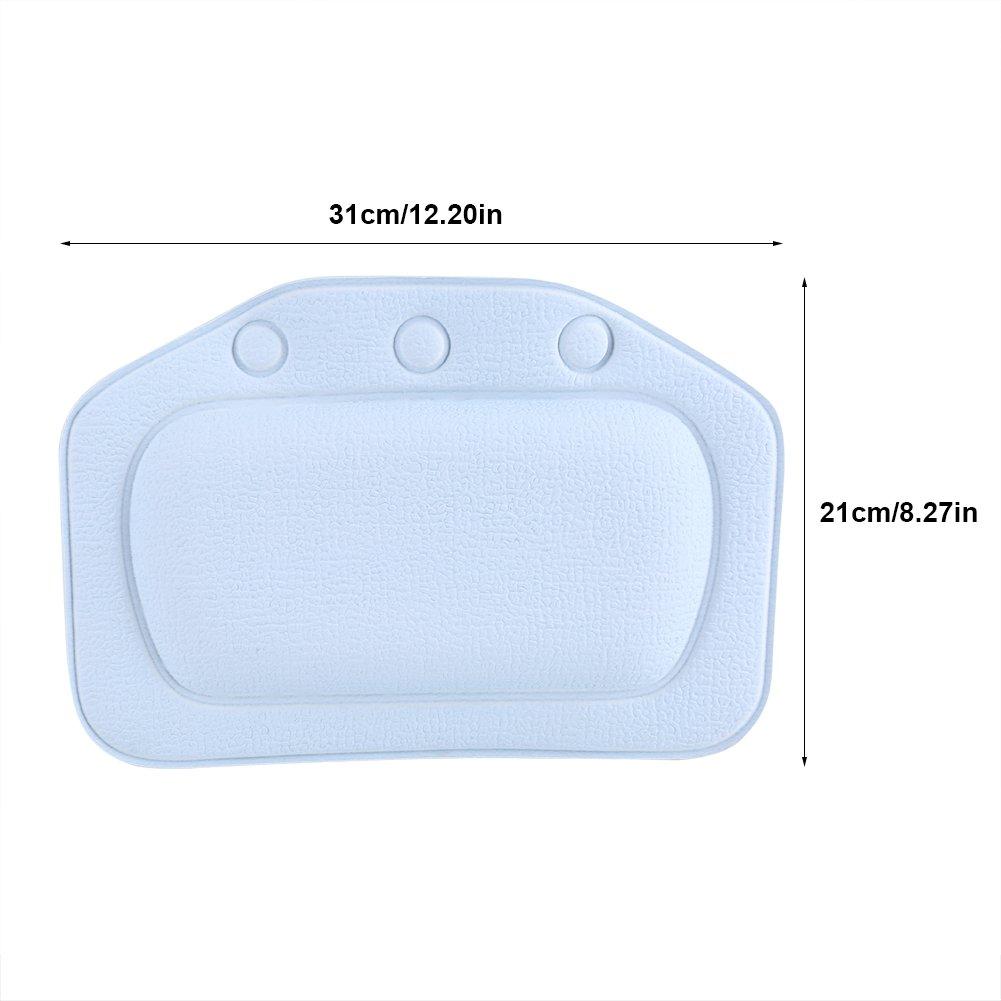 Alvinlite Alvinlite Bathtub Pillow, Soft Foam Padded Spa Bath Pillow Tub Headrest Neck Back Shoulder Support Cushion #01 (Blue)