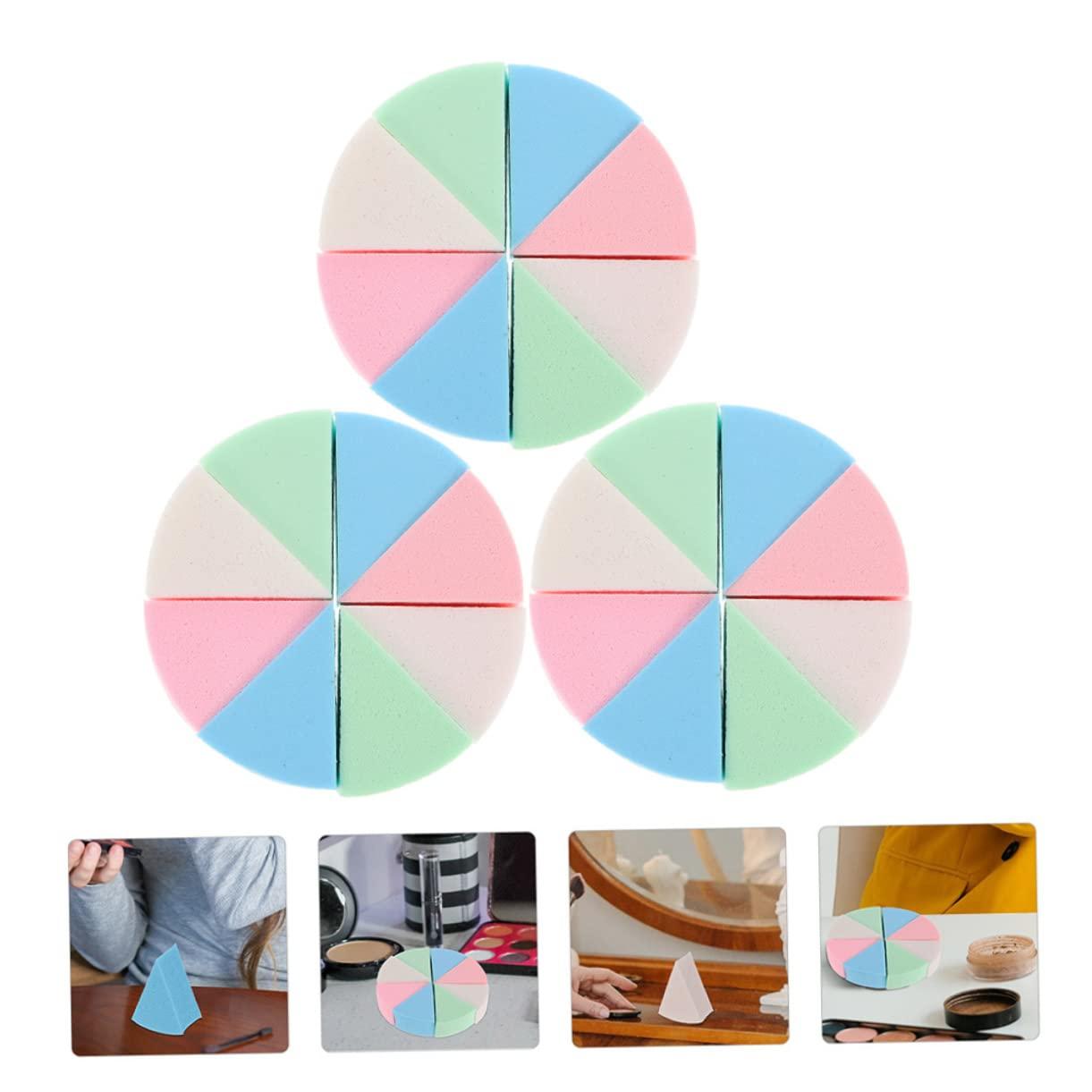 Baluue Baluue 3 Sets Triangular Sponge Puff White Makeup Shape Makeup Sponge Makeup Foundation Setting Powder Puff Beauty Sponge Make up Sponges Wedge Makeup Sponge Blender Colorful Emulsion