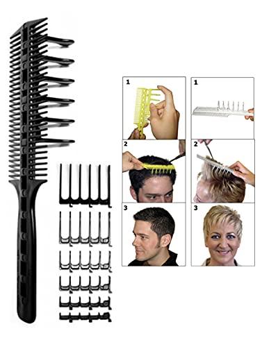 CombPal CombPal Scissor Clipper Over Comb - Barber Home Haircutting Guide Set (Classic Set, Gray)