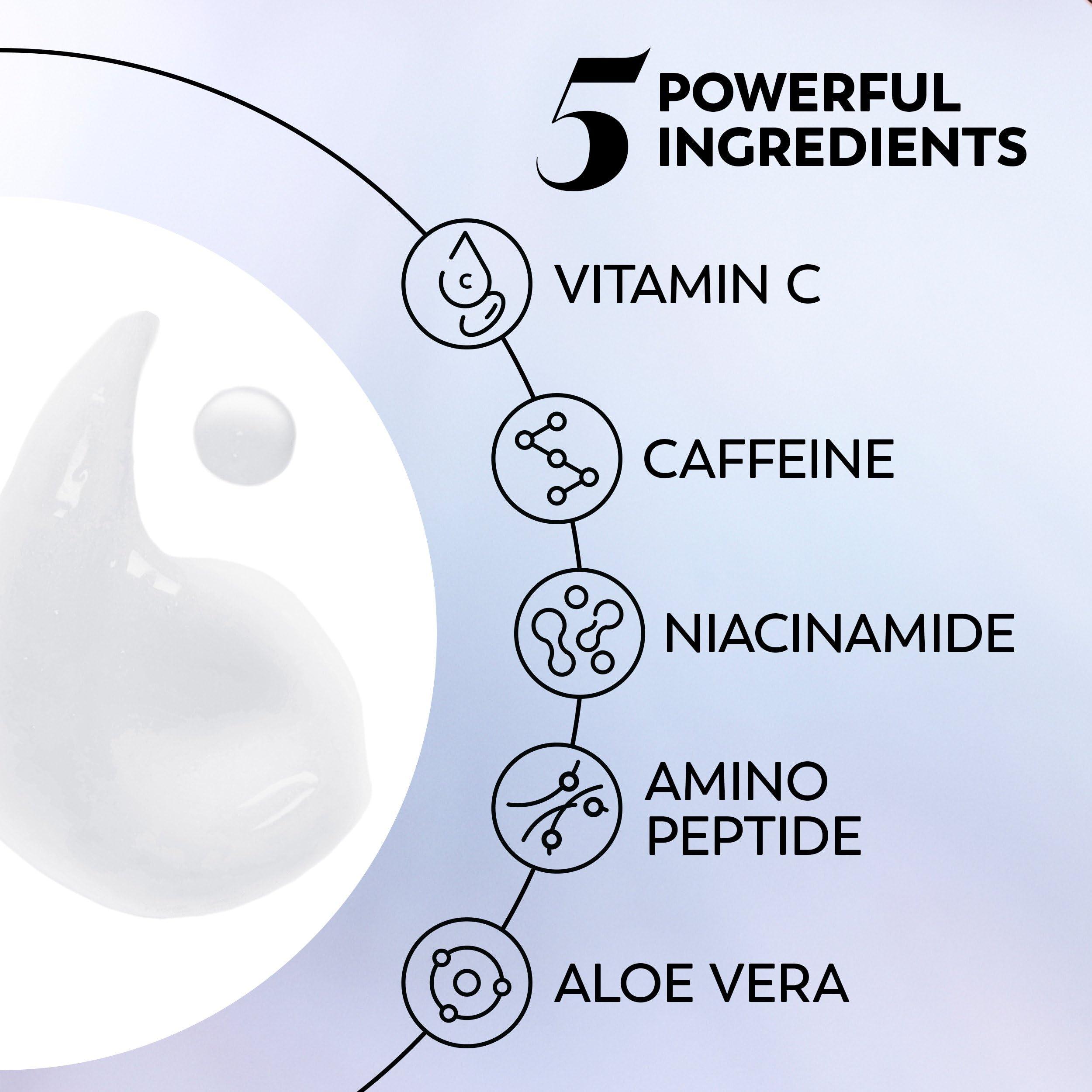 Olay Olay Super Eye Serum - Vitamin C, Caffeine, Niacinamide, Amino Peptide, Aloe Vera - Brightens Dark Circles, Anti-Wrinkle, Anti-Aging, Brightening, Smooths Fine Lines, Firming, Hydrating, 0.45 Oz