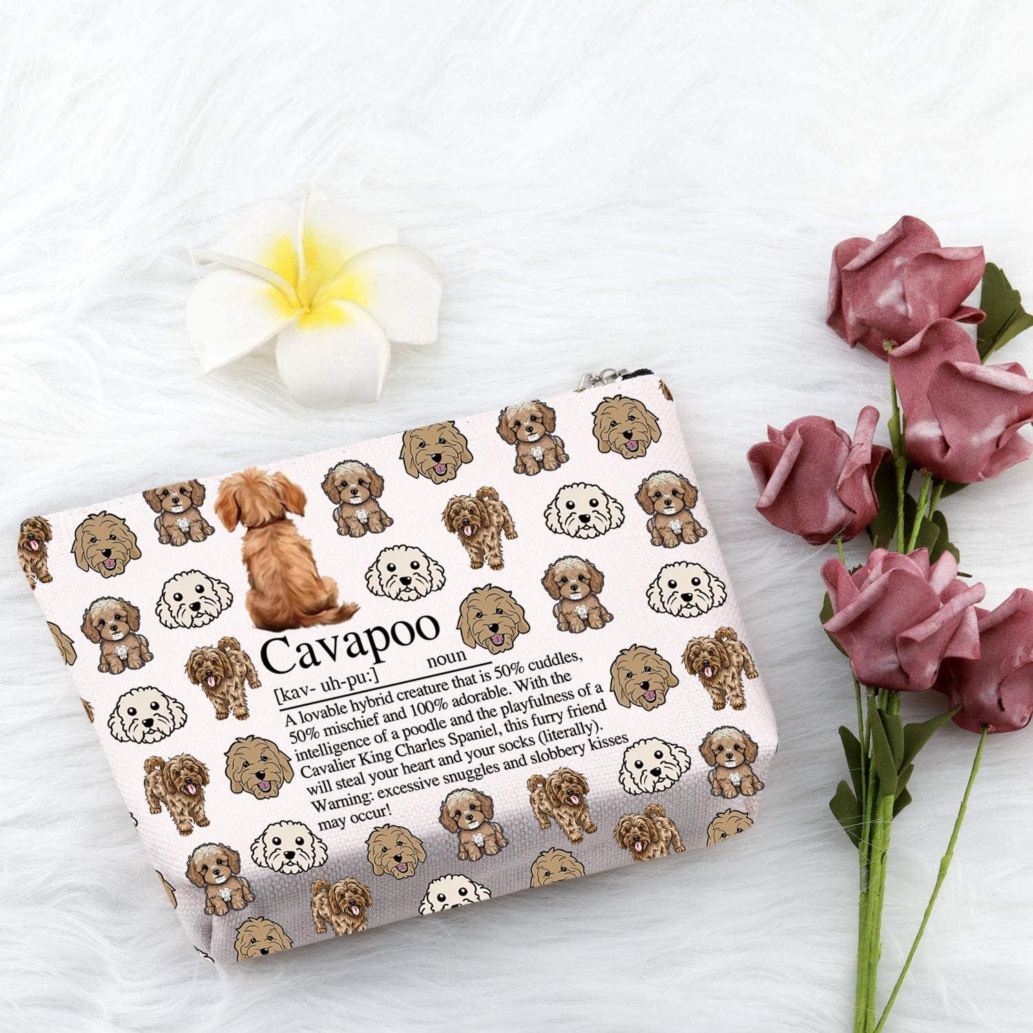 PXTIDY PXTIDY Cavapoo Gifts Cavapoo Dog Lovers Gift Cavapoo Definition Cosmetic Bag Animal Lover Gifts Cavapoo Dog Mom Gift