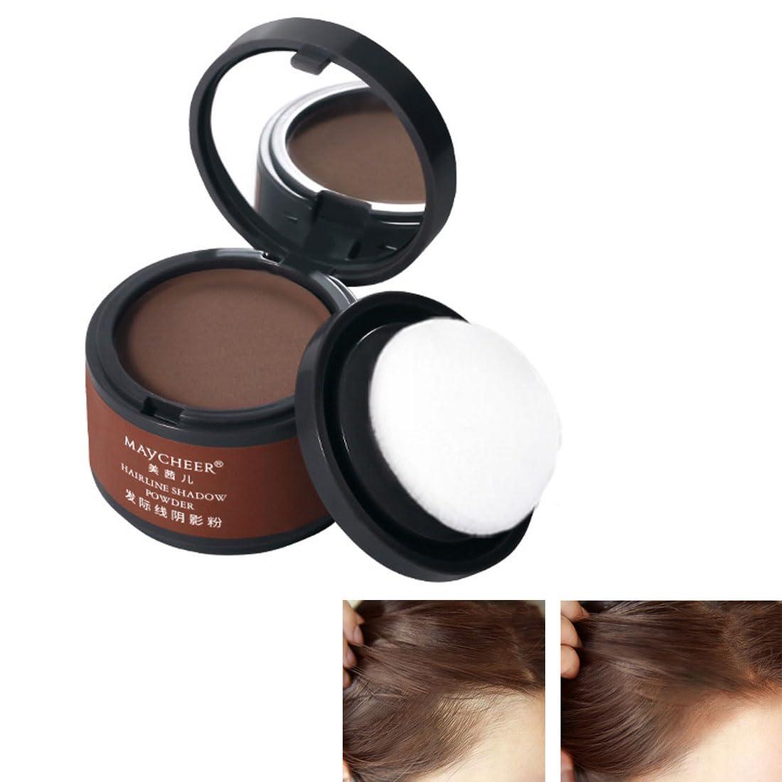DIAXXH Maycheer Hairline Shadow Powder, Maycheer Magic Root Cover Up, Maycheer Hair Shadow, Waterproof Hairline Shadow Powder, Unisex Hairline Powder With Mirror (10# Red Brown)