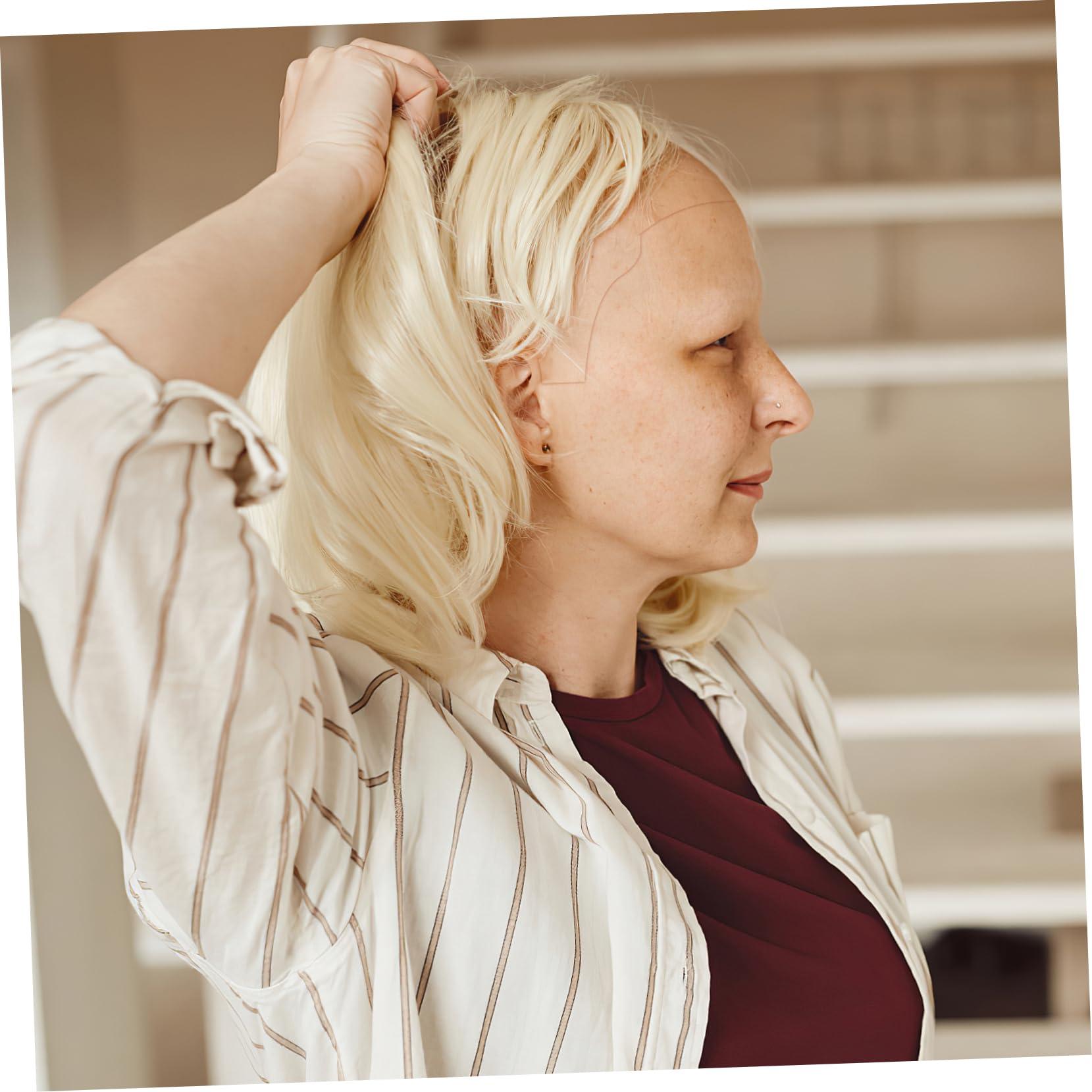 NOLITOY NOLITOY 3 Pcs Makeup Cap Halloween Bald Head Costume Bald Caps Makeup Wig Caps Cosplay Caps Wig Net Cap Costumes for Men Bald Wig Cap Scalp Headgear Man Emulsion