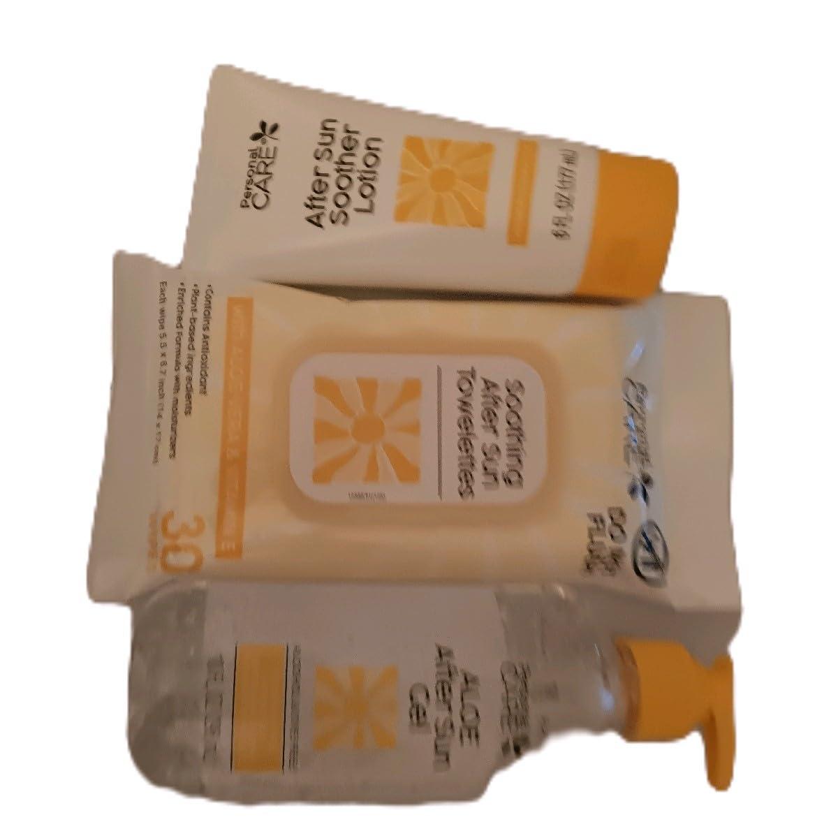 Generic Personal Care After Sun Lotion, Aloe Vera Gel, and Soothing Towelettes