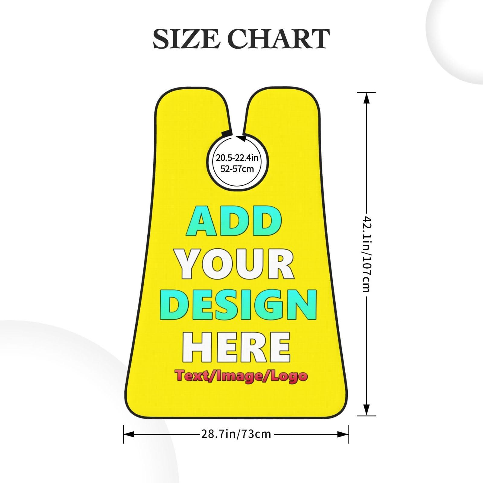 Twkzynj Custom Beard Bib Apron Personalized Beard Hair Catcher Add Customized Photo Picture Text Waterproof Beard Shave Cape for Shaving Trimming for Father\'s Day Gift, Bright Yellow