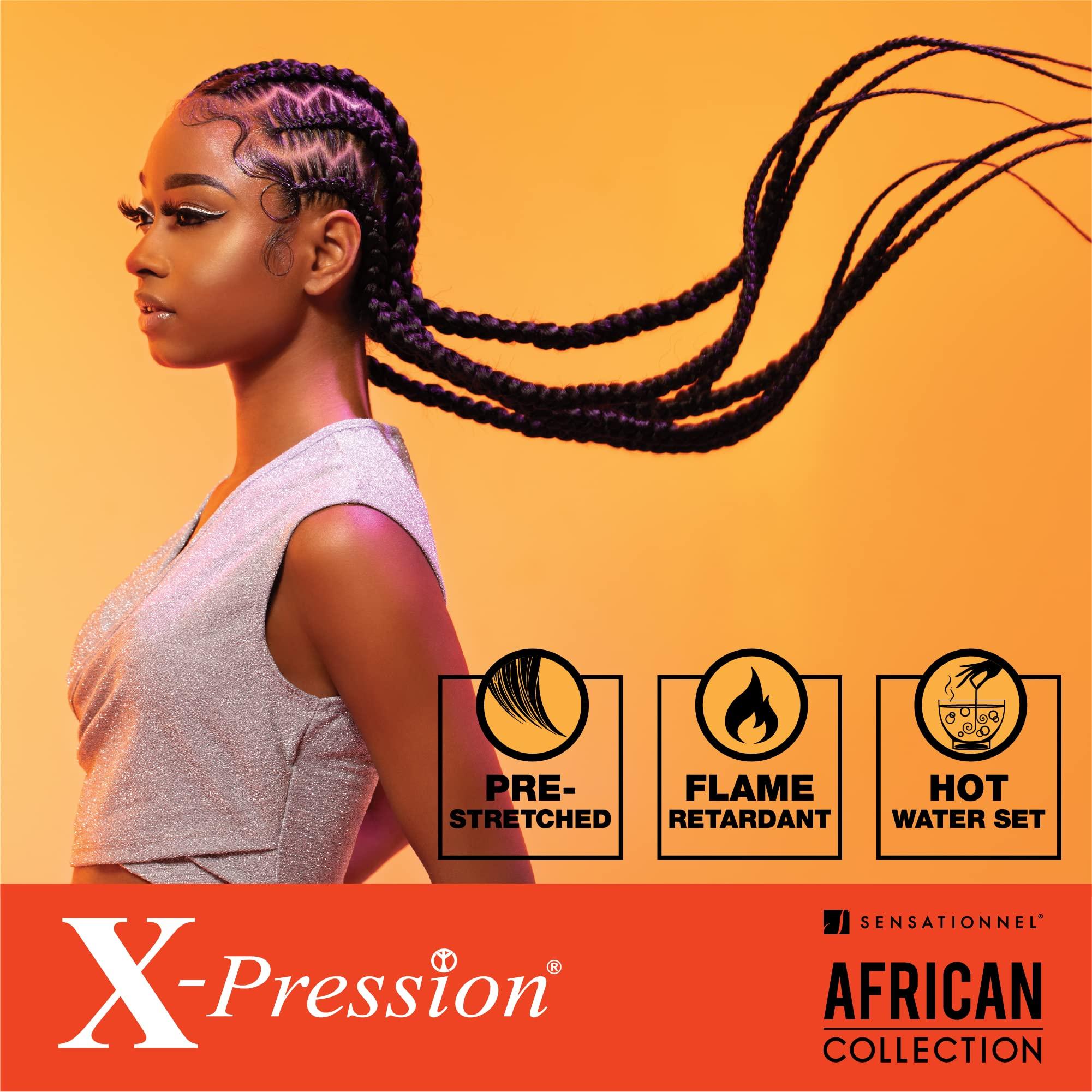 Sensationnel Sensationnel X-pression prestretched braiding hair - 2x xpression 72 inch all kanekalon flame retardant synthetic braid in hair extensions - 2X 72 Inch (1 pack, BG)