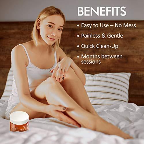 MOOM MOOM Organic Sugar Wax Kit for Hair Removal with Cucumber & Lemon Juice - Natural Sugaring Glaze for Body & Bikini – Includes 12 Waxing Strips & 6 Applicators 3 oz. 3 Pack