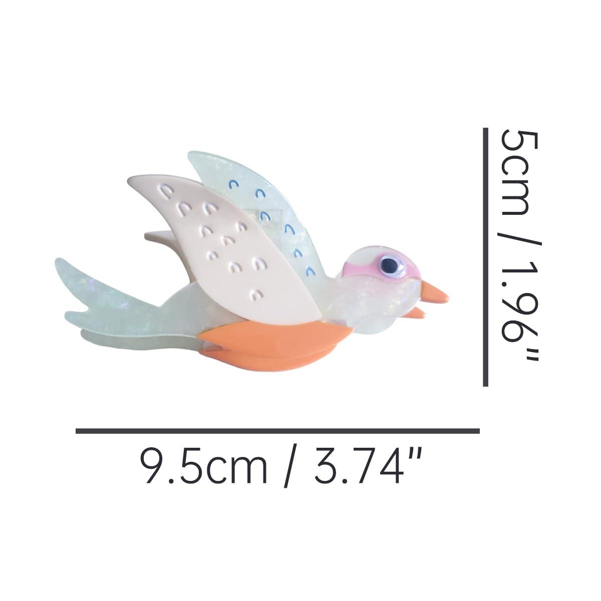 Clip Sugar Bird Hair Clip,Acetate Claw Clips,Hair Clips for Women