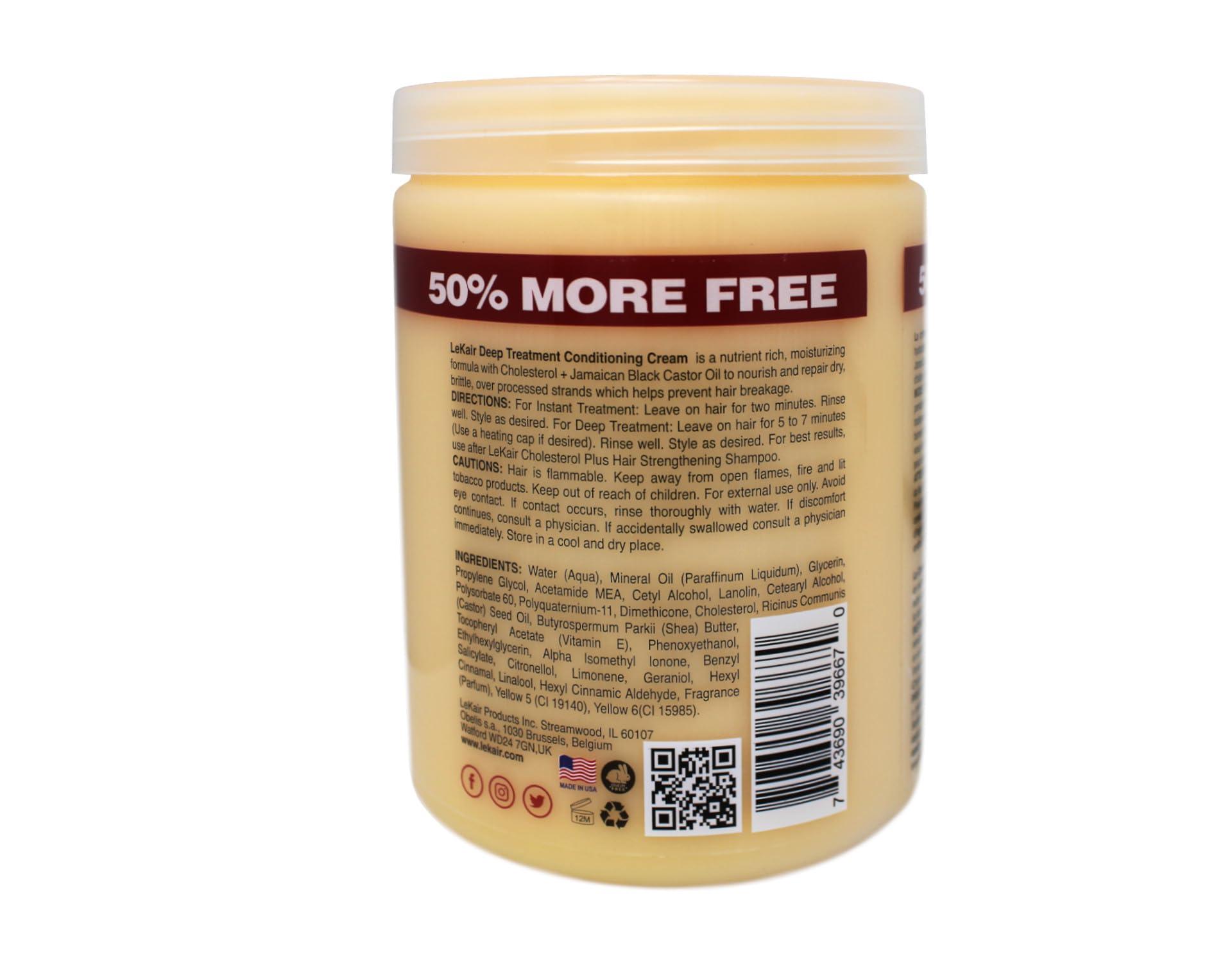 Le Kair Le Kair Cholesterol Plus Jamaican Black Castor Oil Deep Treatment Conditioning Cream 24 Oz.