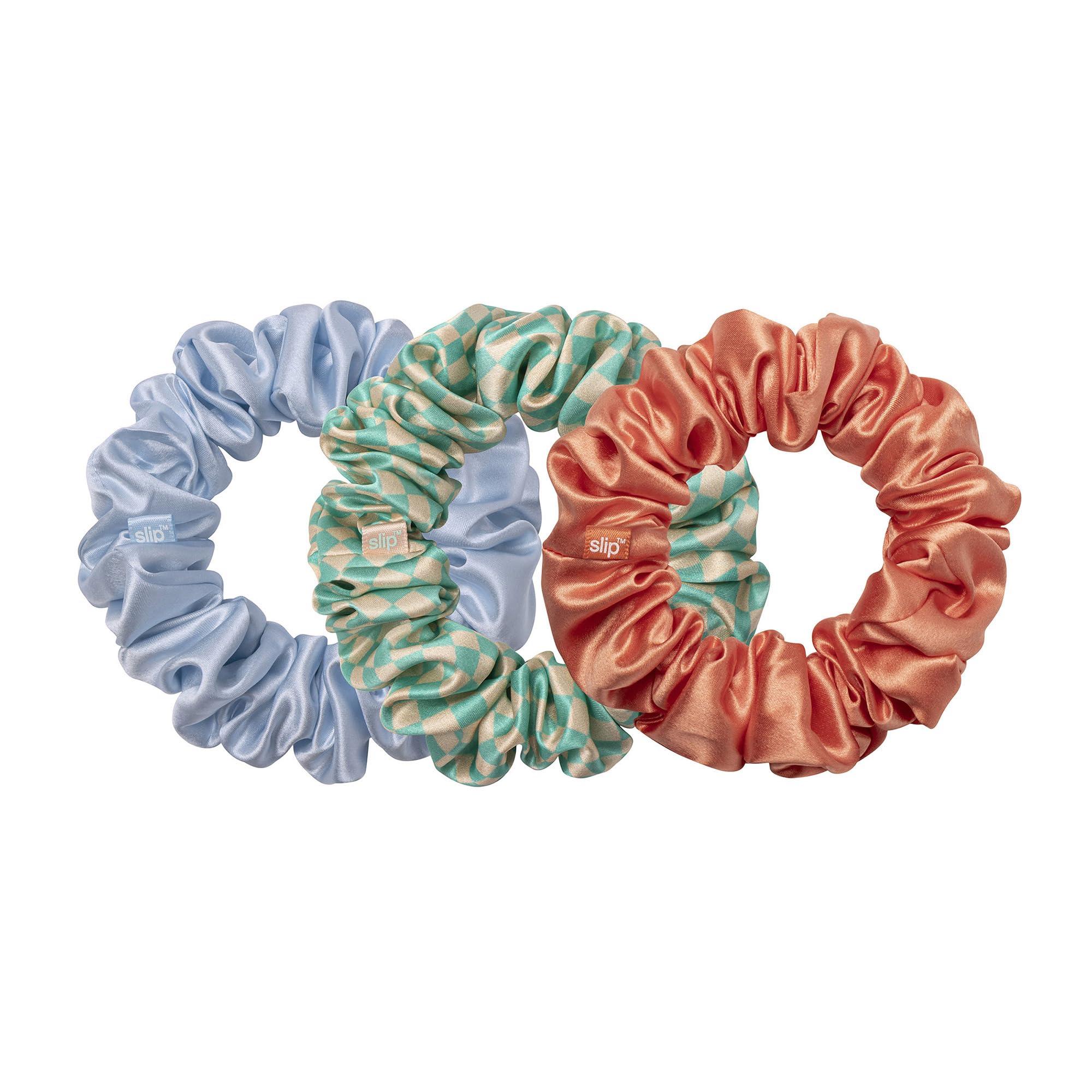 SLIP SLIP Women\'s Large Scrunchies Set of 3, Sea Mist, 3 Count (Pack of 1)