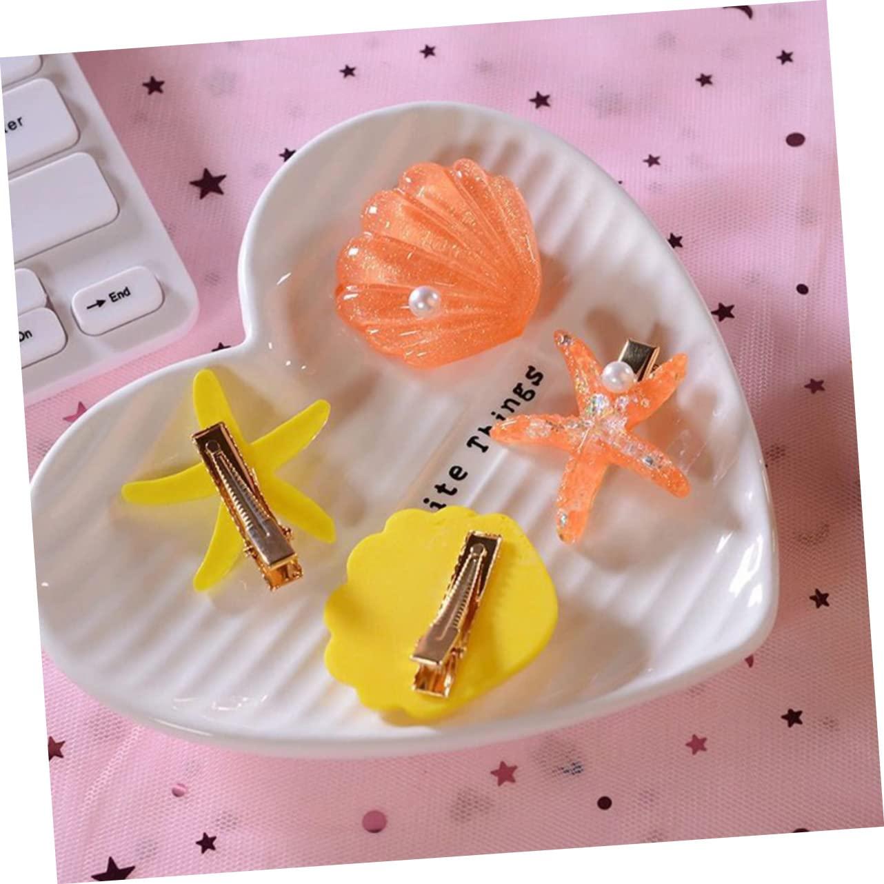 TOVINANNA TOVINANNA 8pcs Hair Clip Side Clip Clips Seashell Hairpins Star Headband Ocean Star Clip Bun Hair Clip Tiara Ponytail Clip Octopus Hair Clip Nautical Hair Clip Resin