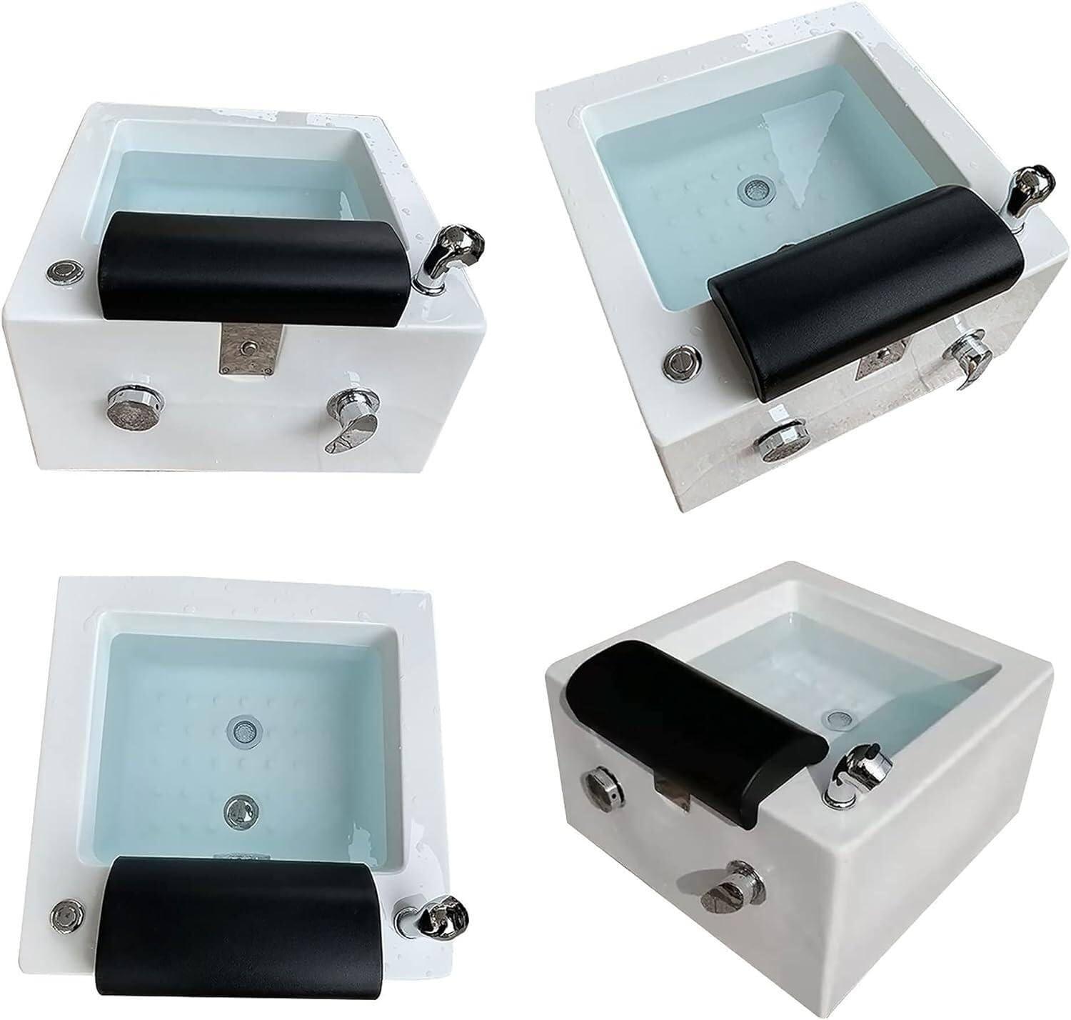 WLYPE Portable Pedicure Foot Spa Bathtub - Relaxing Feet Spa Tub Shower Wash & Massage - with Heat and Massage - Home Foot Spa Pedicure Bowl Foot Bucket Tub(A)