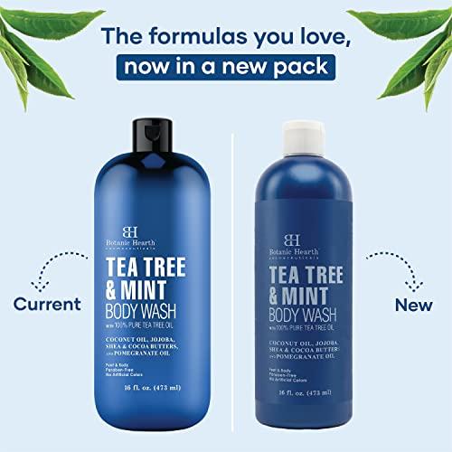 Botanic Hearth Botanic Hearth Tea Tree Oil Body Wash with Mint, 16 fl oz - Moisturizing, Soothing, Helps Control Fungal Infections, Deep Moisturization, Promotes Healthy Skin, Ethically Sourced