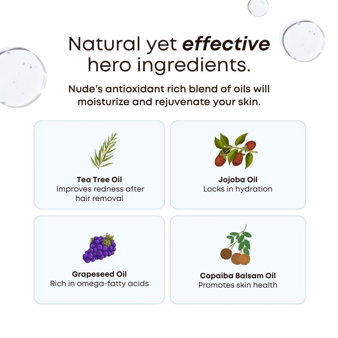 Bushbalm Bushbalm Ingrown Hair Oil - Helps with Ingrown Hair, Underarm Bumps, Soothes Skin, Razor Bumps and Post Shave Redness, 30 ml - Nude Oil