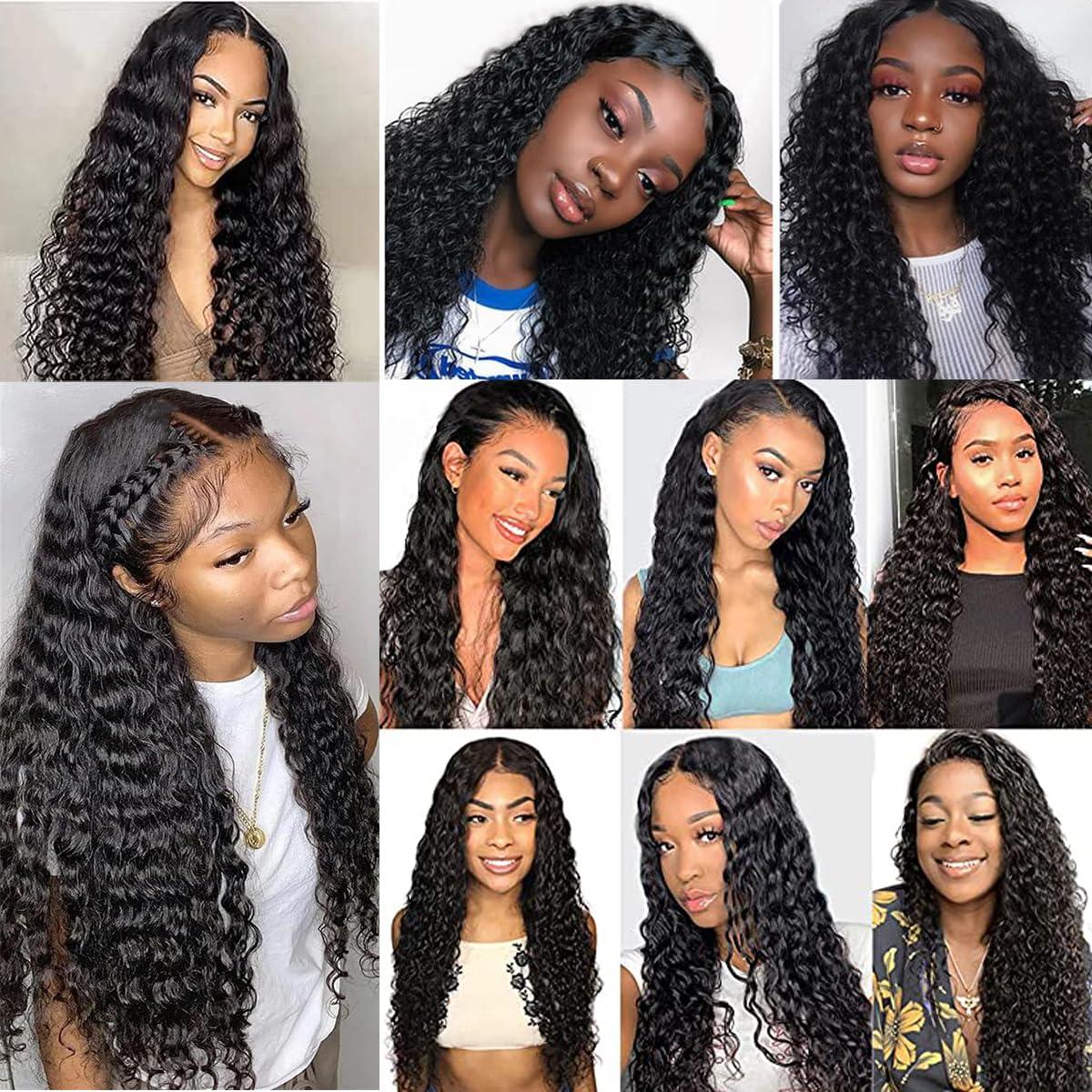 Doris beauty 13x4 Deep Wave Lace Closure Human Hair Deep Wave Lace Closure 100% Unprocessed Human Hair Free Part Deep Wave Closure Human Hair Natural Black Color (13x4 Deep Wave, 20 Inch)