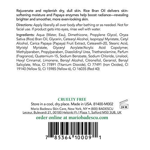 Mario Badescu Mario Badescu Papaya Body Lotion for Women and Men, Rejuvenating and Skin Softening Body Moisturizer with Glycerin - Ideal for All Skin Types, 6 Fl Oz