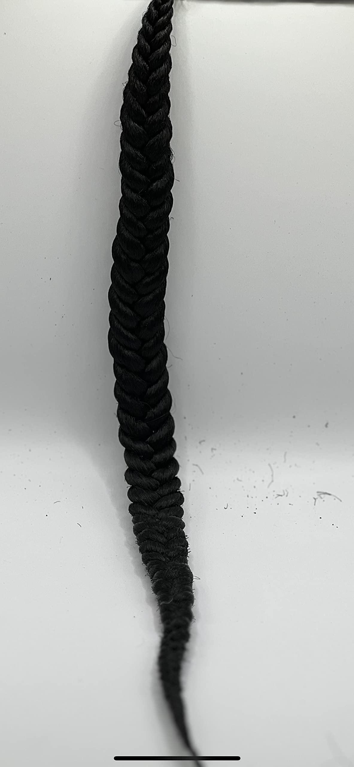 Generic Gratiam Handcrafted Pre-Braided Corn Rows Hair Extension to Prevent Edge Damage (Black)