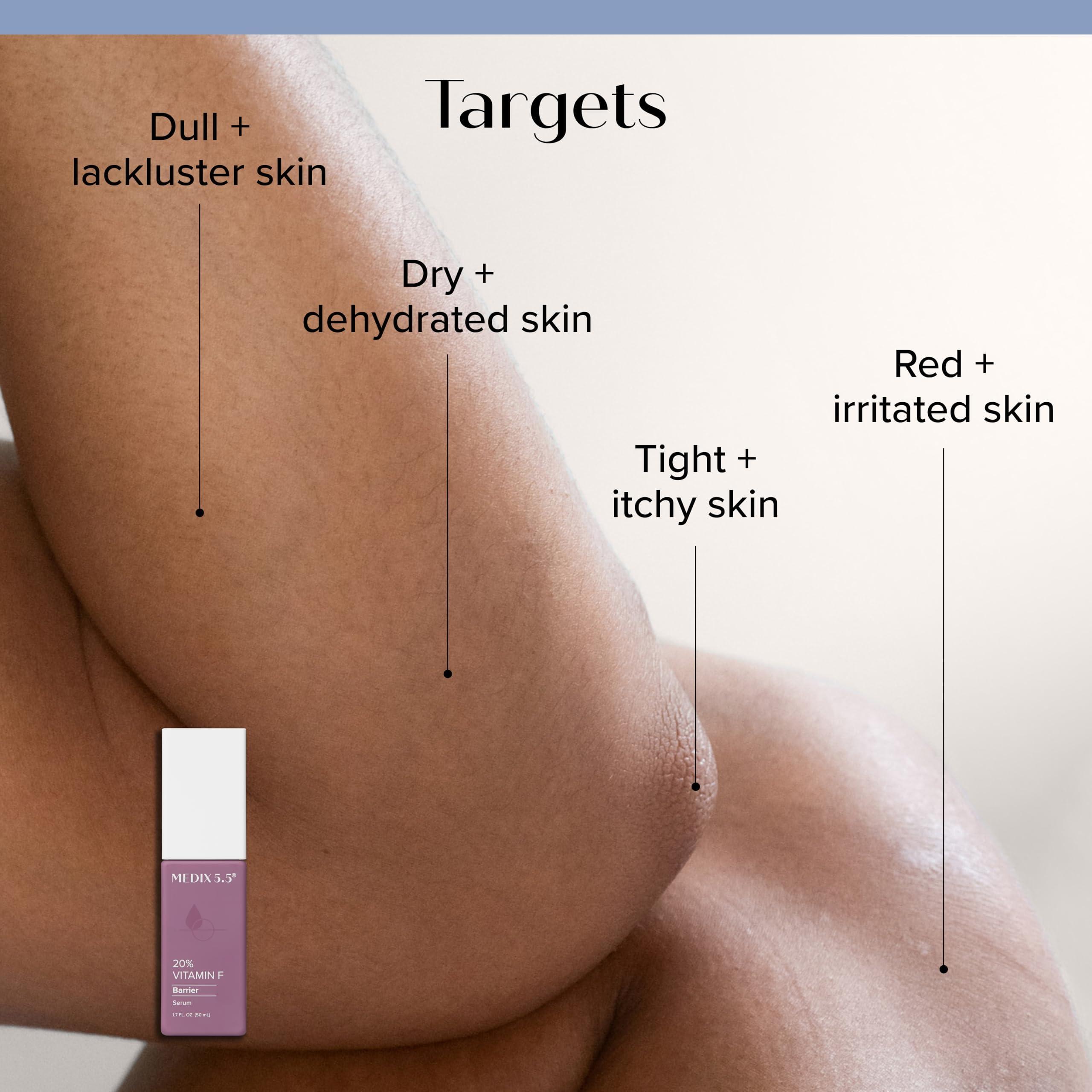 Medix 5.5 Medix 5.5 Anti Aging Body & Face Serum 3PC Bundle, 10% AHA Exfoliating Serum + 3% Hyaluronic Acid Hydrating Serum + 20% Vitamin F Oil Body Booster & Facial Serum For Daily Skin Care Routine