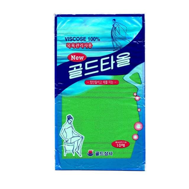 Exfoliating Towel GOLDSANGSA-Korean Exfoliating Towel Washcloth Mitts (Large 10pcs)/Korean Italy Towel Skincare Exfoliating Scrub Bath Cloth Remove Dead Skin