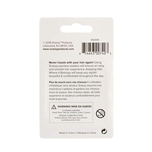 Snazzy Snazzy Ouchless Mini Black Polyband Rubber No Metal Elastics Bands For Hair Chips Piping Bag Ties and All DIY Projects 75mm in Length and 2mm in Width 52 Ct