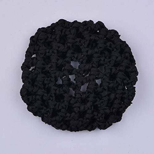 ericotry 1Pcs Women Girls Rhinestone Satin Bowknot Barrette Decorative Hair Clip Hair Bun Cover Snood Net for Nurse Bank Worker Restaurant Stewardess (Black)