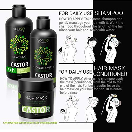 YOFING NEW GENERATION Castor Oil Shampoo and Conditioner with Biotin For Hair Growth Sulfate Free Paraben Free