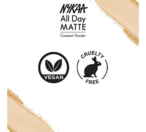 NYKAA Nykaa Cosmetics All Day Matte Compact Powder - Face Powder for Flawless Finish - Pressed Powder Infused with Vitamin E - 03 Beige - 0.28 oz