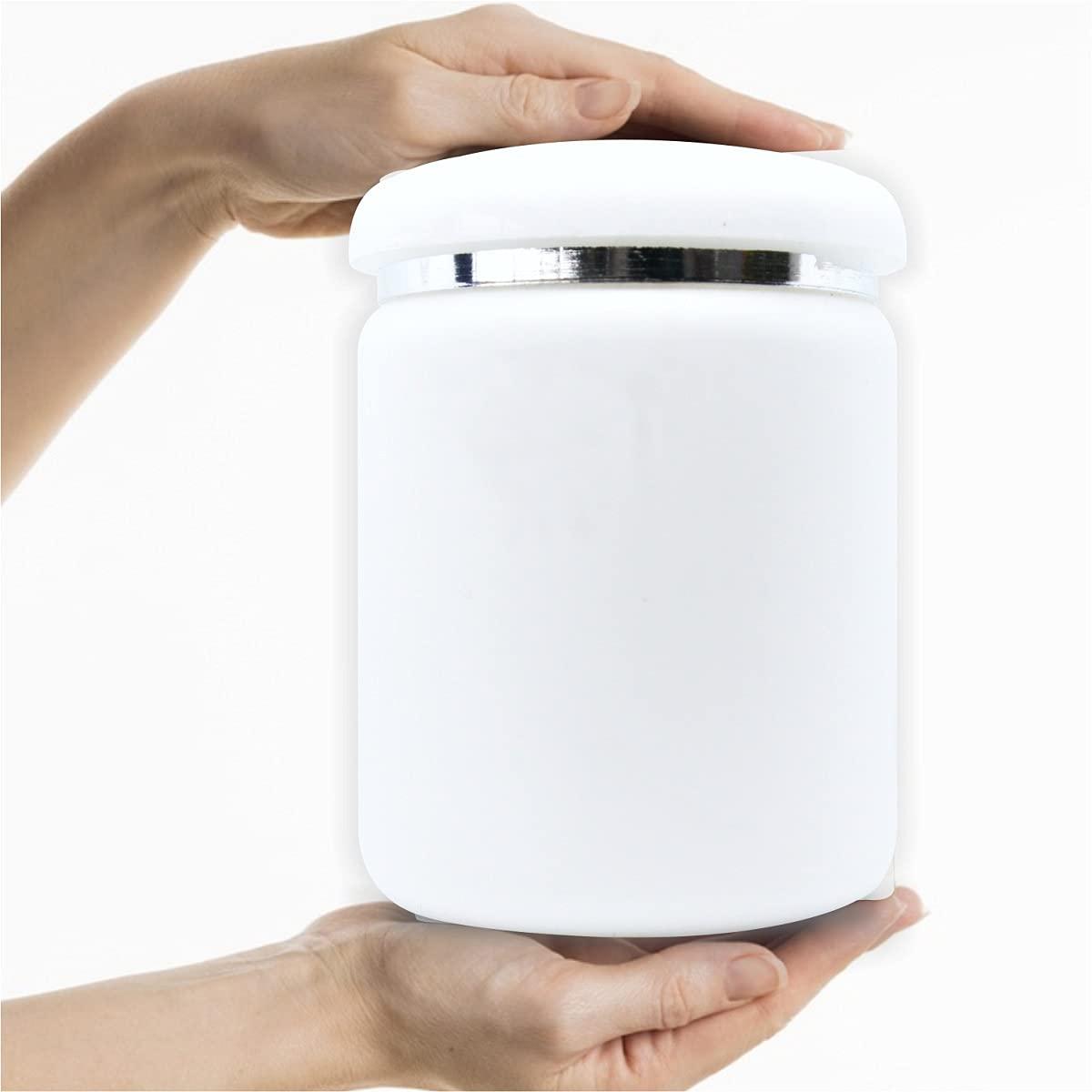 MYOC MYOC White Plastic Jar with Inner Liners & Dome Lid 500gm (17.6 Oz) Refillable Make-up Cosmetic Jars Empty Face Cream Eye Shadow Lip Balm Lotion Storage Container Pot Case (500 gm (Pack of 6))