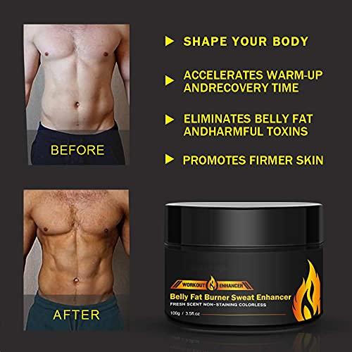 ZODENIS Hot Cream 2Pack, Fat Burning Cream for Belly, Natural Sweat Workout Enhancer Gel, Slim Shaping Cream, Cellulite Treatment for Thighs, Legs, Abdomen, Arms and Buttocks, for Men or Women-3.5 Oz(100g)1